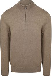 Profuomo Half Zip Pullover Luxury Beige
