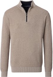Casa Moda Halfzip Pullover Structure Beige