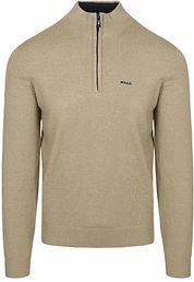 NZA Half Zip Sweater Christopher Melange Warm Beige