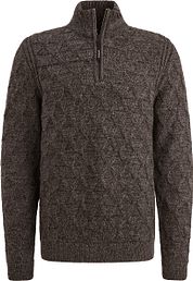 Vanguard Pullover Half Zip Wool Blend Brown