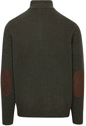 Barbour Sweater Wool Patch Green
