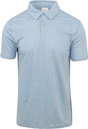 KnowledgeCotton Apparel Polo Shirt Linen Light Blue