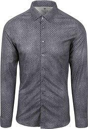 Desoto Shirt Print Denim Dark Blue
