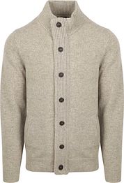 Barbour Zip Cardigan Wool Greige