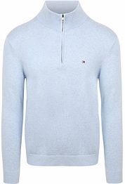 Tommy Hilfiger Half Zip Pullover Essential Light Blue