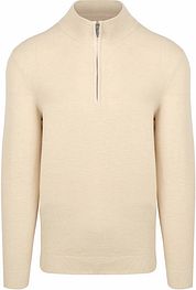 Profuomo Half Zip Pullover Structure Beige