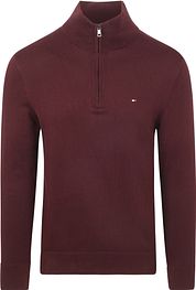 Tommy Hilfiger Half Zip Pullover Essential Burgundy