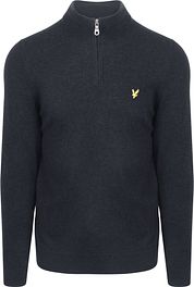 Lyle & Scott Half Zip Pullover Lambswool Navy