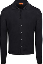 Suitable Cardigan Shirt Merino Navy