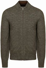 State Of Art Cardigan Structure Melange Brown