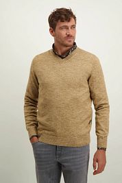 State Of Art Sweater V-Neck Beige Melange