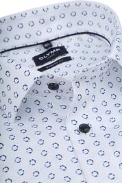 Olymp Luxor Shirt Extra Long Sleeves Print White 