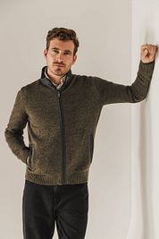 State Of Art Cardigan Zip Structure Brown