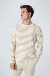 No Excess Longsleeve T-shirt Stripe Beige
