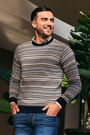 Suitable Prestige Fair Isle Pullover Beige