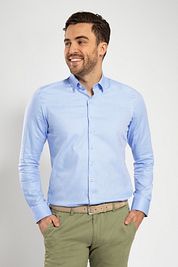 Suitable Shirt Herringbone Light Blue