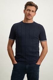 State Of Art Knitted T-Shirt Navy