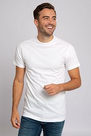 Alan Red Derby Round Neck T-shirt White 2-Pack