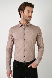 Desoto Shirt Flanel Melange Beige