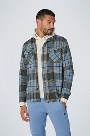 No-Excess Overshirt Pane Blue