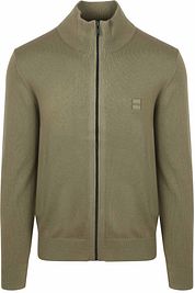 BOSS Kanozip Cardigan Olive Green