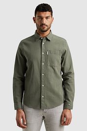 Cast Iron Overshirt Waffle Structure Green