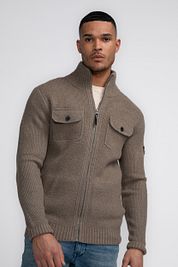 Petrol Cardigan Sitka Taupe