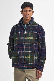 Barbour Tartan Sherpa Fleece Cardigan Multicolour
