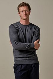 Profuomo Pullover Merino Wool Anthracite
