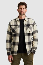 PME Legend Overshirt Heavy Yarn Checks Ecru