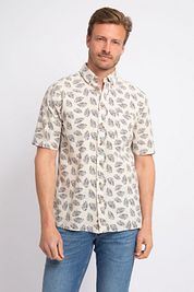 Suitable Short Sleeve Shirt Linen Sheng Blue