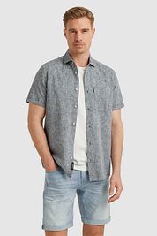 Vanguard Short Sleeve Shirt Linen Antrhacite