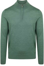 Suitable Merino Half Zip Sweater Mid Green