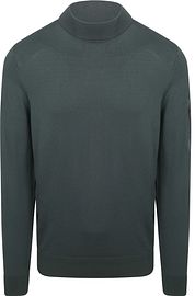 Suitable Pullover Cooldry Knit Turtleneck Green