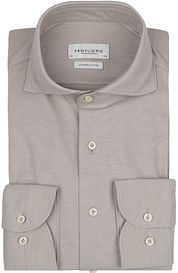 Profuomo Japanese Knitted Shirt Melange Beige