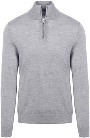 King Essentials The Michael Half Zip Pull Merino Grey