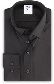 R2 Shirt Knitted Piqué Black