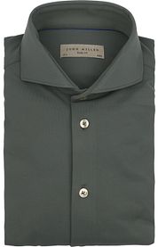John Miller Shirt Hyperstretch Green