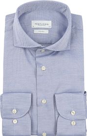 Profuomo Basketweave Shirt Blue  