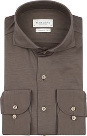 Profuomo Japanese Knitted Shirt Brown