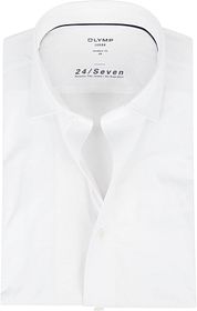 OLYMP Luxor Modern Fit Jersey Stretch Shirt 24/Seven White