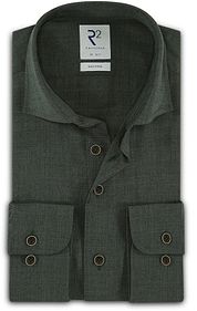 R2 Wool Shirt Dark Green