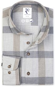 R2 Shirt Herringbone Checks Grey