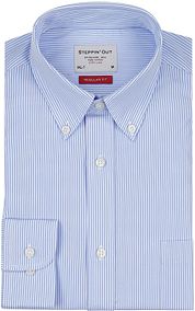 Steppin' Out Shirt Extra Long Sleeves Stripe Light Blue