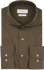 Profuomo Japanese Knitted Shirt Army Green