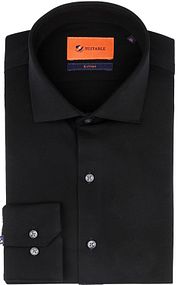 Suitable Shirt Knitted Pique Black