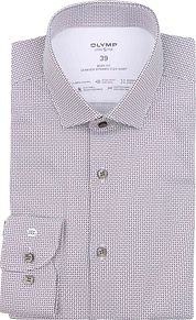 OLYMP Shirt Level 5 24/Seven Print Blue