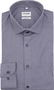 Olymp Level 5 Shirt Print Blue
