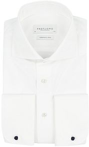 Profuomo Shirt Cutaway Double Cuff Off White