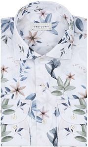 Profuomo Shirt Floral Print White